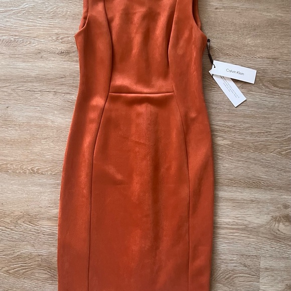Calvin Klein Rust Midi Dress - Picture 3 of 7